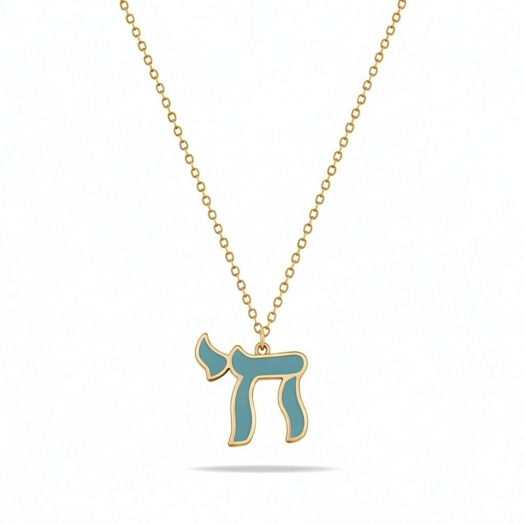 Chai Necklace Worn Long for a Blessed and Long Beautiful Life