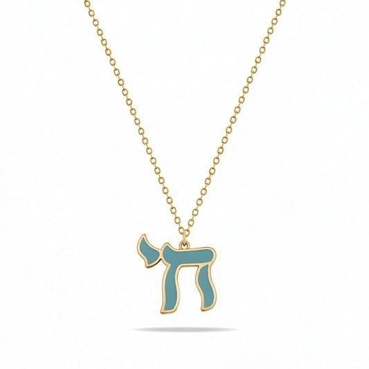 Chai Necklace Worn Long for a Blessed and Long Beautiful Life