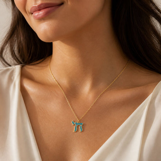 Chai Necklace Worn Long for a Blessed and Long Beautiful Life