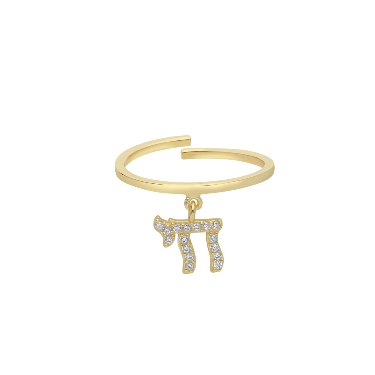 Chai Ring Sterling Silver One Size | Alef Bet