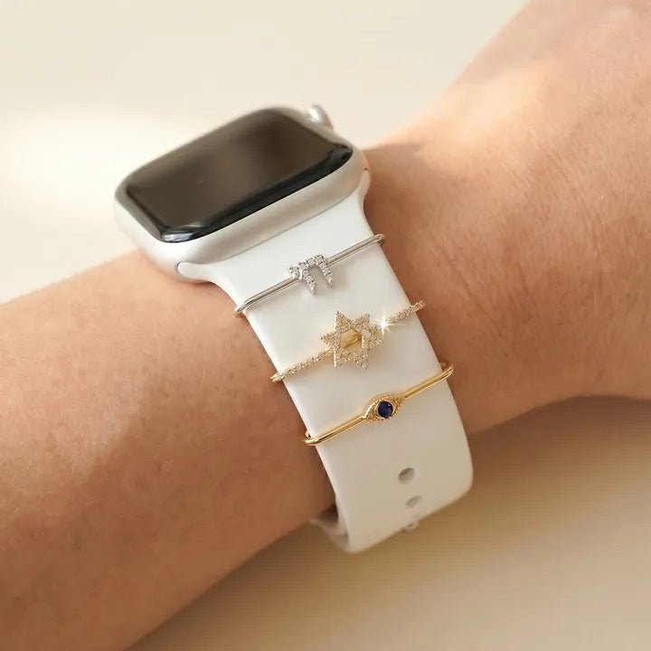Chai Watch Charm: 14k Gold Pavé Diamond for 20mm and 22mm Watch Bands
