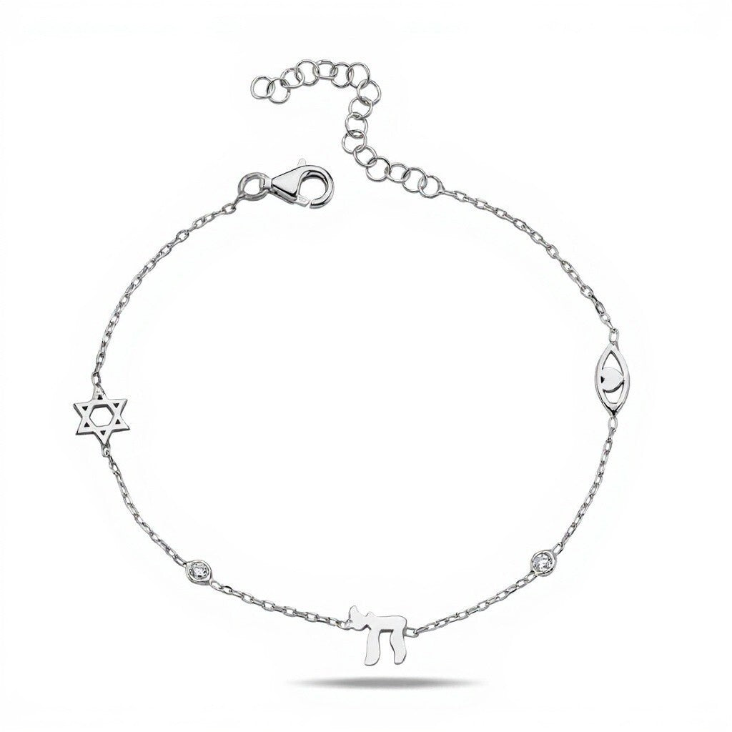 Charm Bracelet | Star, Chai, Evil Eye