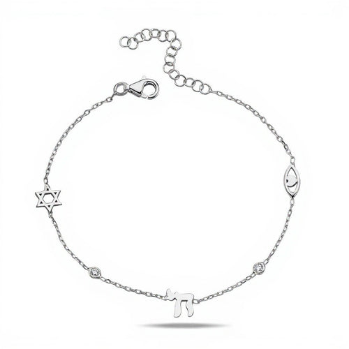 Charm Bracelet | Star, Chai, Evil Eye