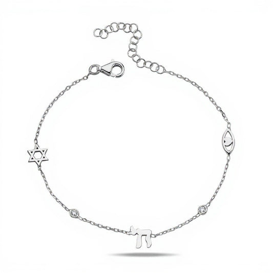 Charm Bracelet | Star, Chai, Evil Eye