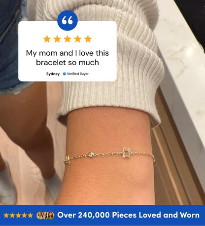 Charm Bracelet | Star, Chai, Evil Eye