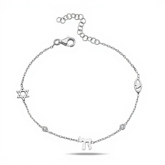 Charm Bracelet | Star, Chai, Evil Eye