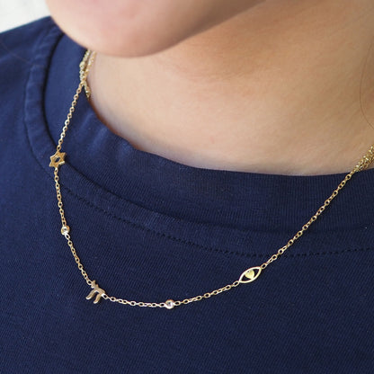 Charm Necklace | Star, Chai, Evil Eye for Women