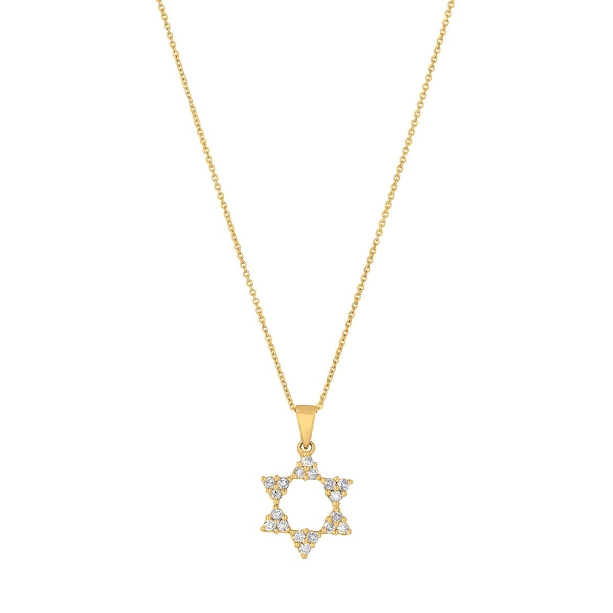 Classy Diamond Jewish Star of David Necklace for Women