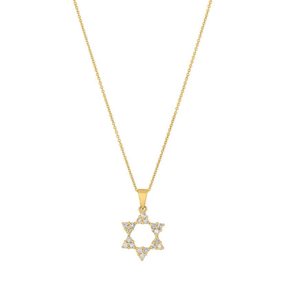 Classy Diamond Jewish Star of David Necklace for Women