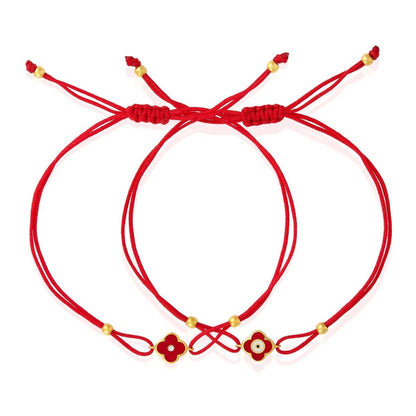 Clover and Evil Eye Bracelet | Double Sided Design