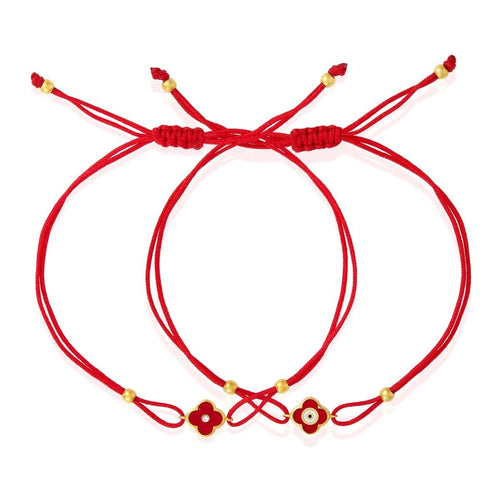 Clover and Evil Eye Bracelet | Double Sided Design