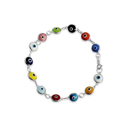 Colorful Evil Eye Bracelets | Gold & Silver