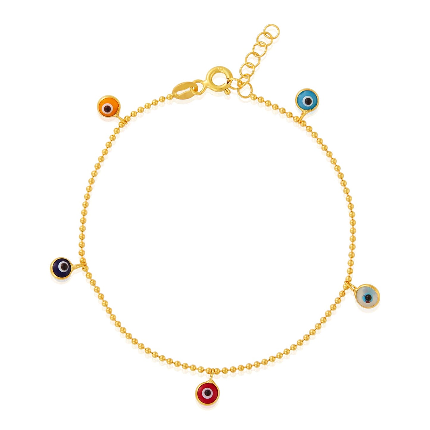 Colorful Evil Eye Charm Bracelet