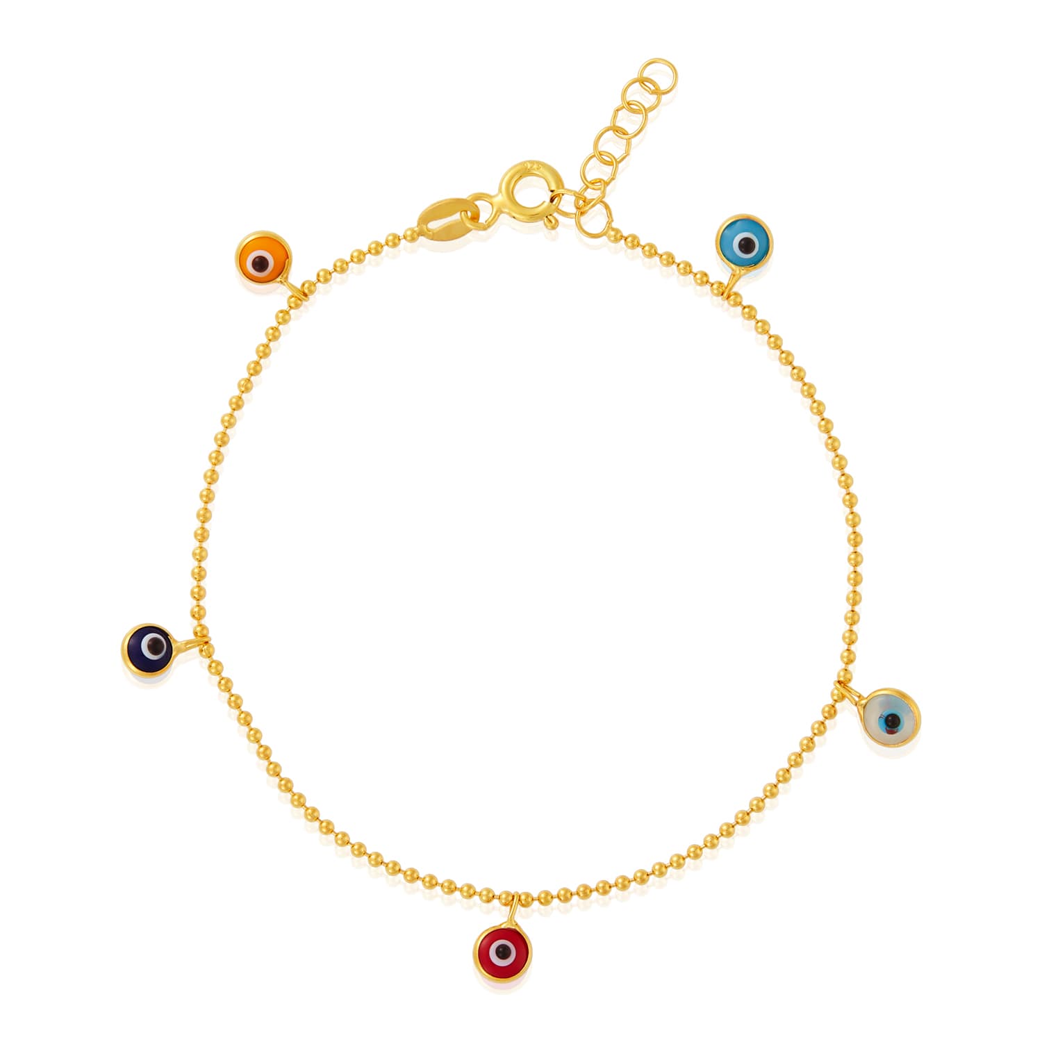 Colorful Evil Eye Charm Bracelet