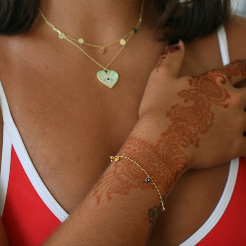 Colorful Evil Eye Charm Bracelet