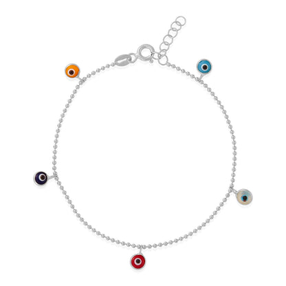Colorful Evil Eye Charm Bracelet