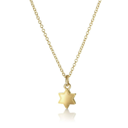Dainty 14k Gold Star of David Necklace