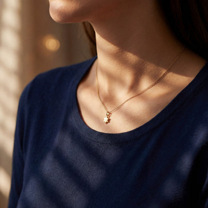 Dainty 14k Gold Star of David Necklace