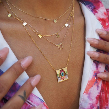 Dainty Dangle Stars of David Necklace: Your Modern Statement of Faith & Style