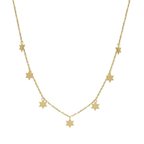 Dainty Dangle Stars of David Necklace: Your Modern Statement of Faith & Style