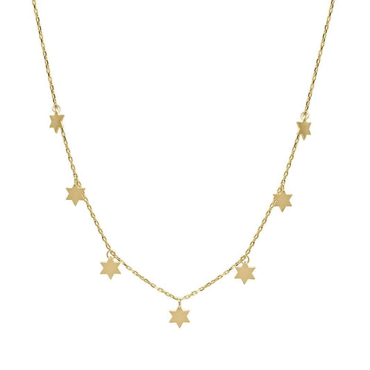 Dainty Dangle Stars of David Necklace: Your Modern Statement of Faith & Style