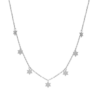Dainty Dangle Stars of David Necklace: Your Modern Statement of Faith & Style