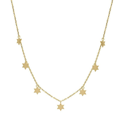 Dainty Dangle Stars of David Necklace: Your Modern Statement of Faith & Style