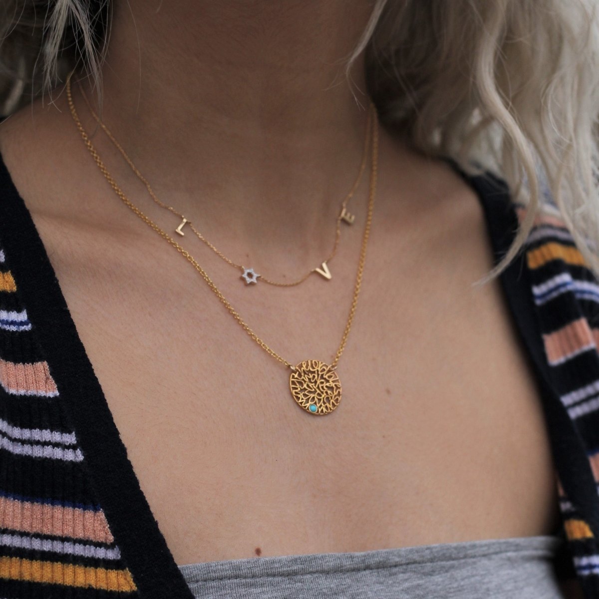Dainty Star of David Necklace Sterling Silver Pave CZ