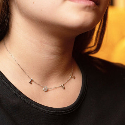 Dainty Star of David Necklace Sterling Silver Pave CZ
