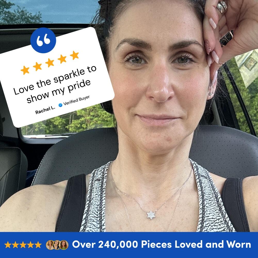 Dainty Yet Bold Star of David Necklace - 14k Gold & Diamonds, Bat Mitzvah Gift | Alef Bet