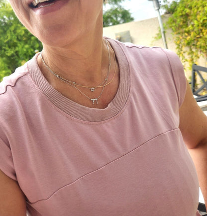 Diamond Bezel Jewish Star Necklace