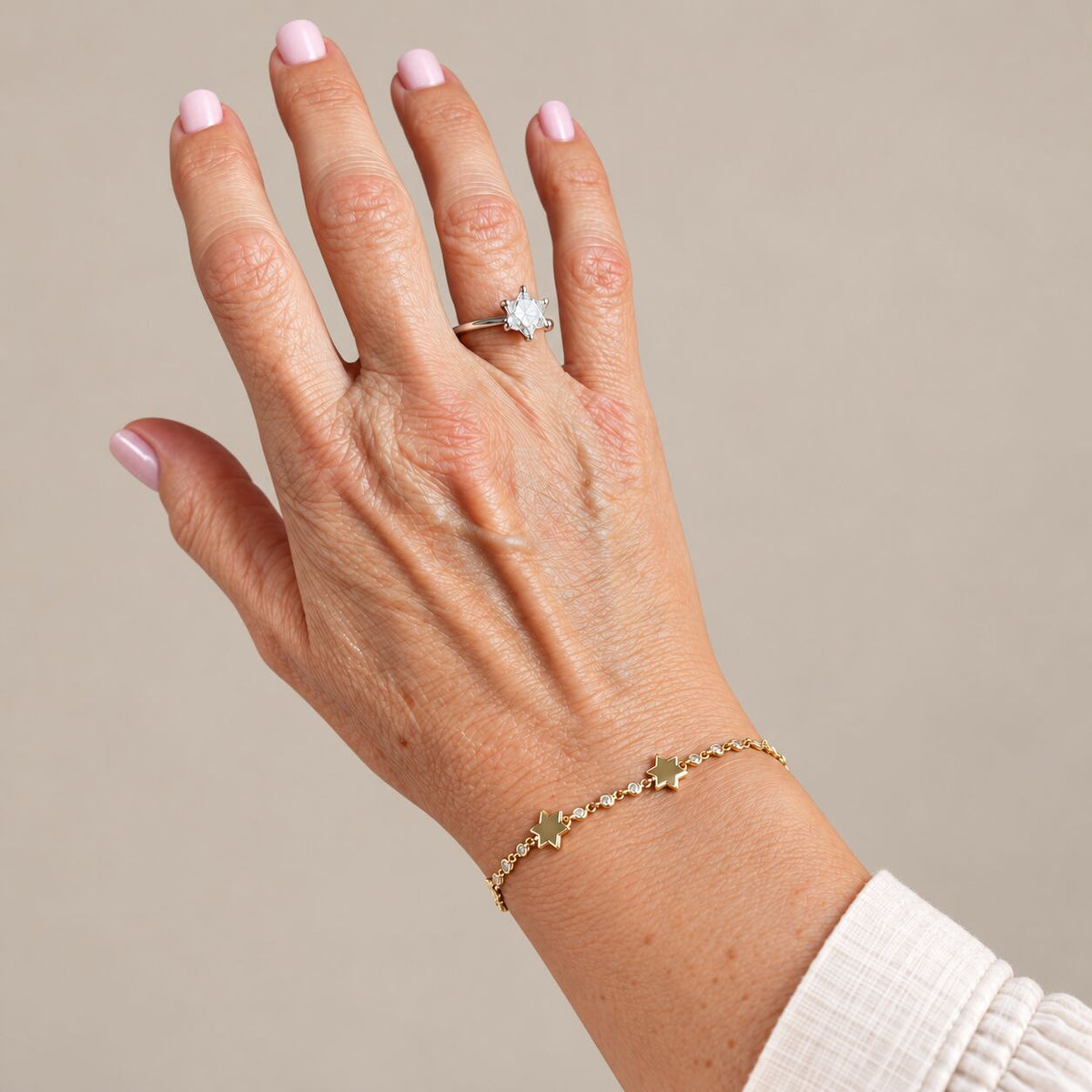 Diamond Bracelet in 14k Yellow Gold, radiant elegance you will wear every day
