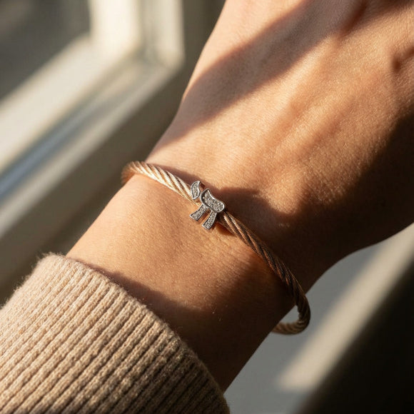 Diamond Chai Cable Bracelet for Women