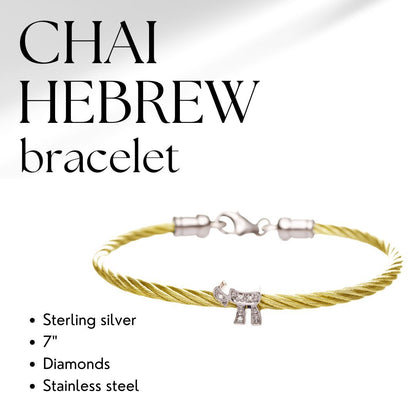 Diamond Chai Cable Bracelet for Women