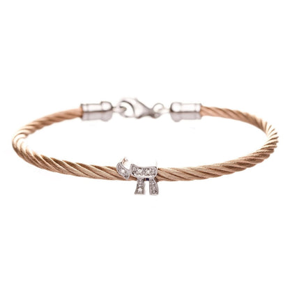 Diamond Chai Cable Bracelet for Women