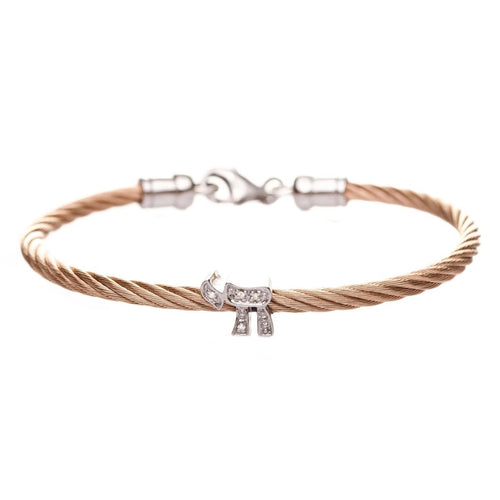 Diamond Chai Cable Bracelet for Women