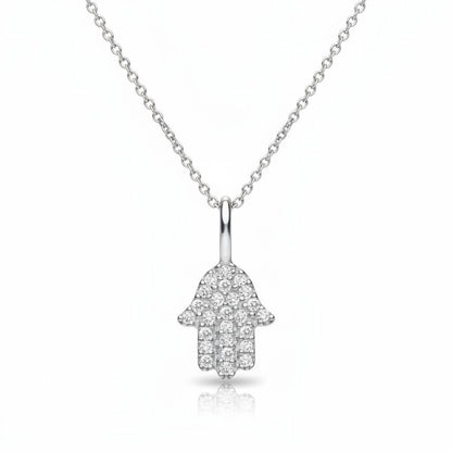 Diamond Hamsa Hand Necklace