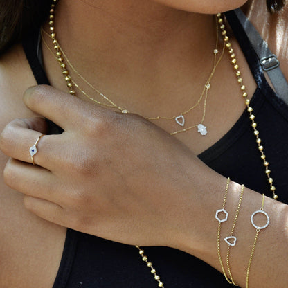 Diamond Hamsa Hand Necklace