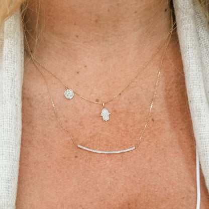 Diamond Hamsa Hand Necklace