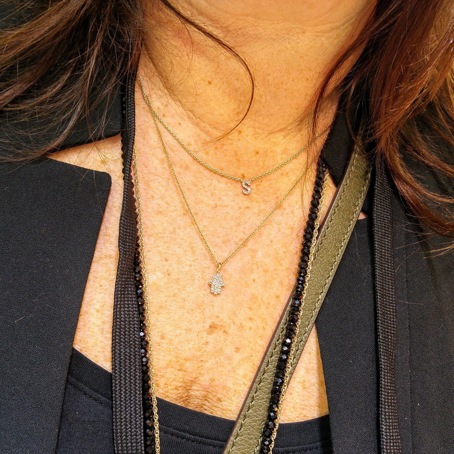 Diamond Hamsa Hand Necklace