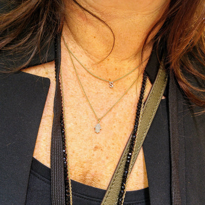 Diamond Hamsa Hand Necklace