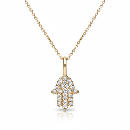 Diamond Hamsa Hand Necklace