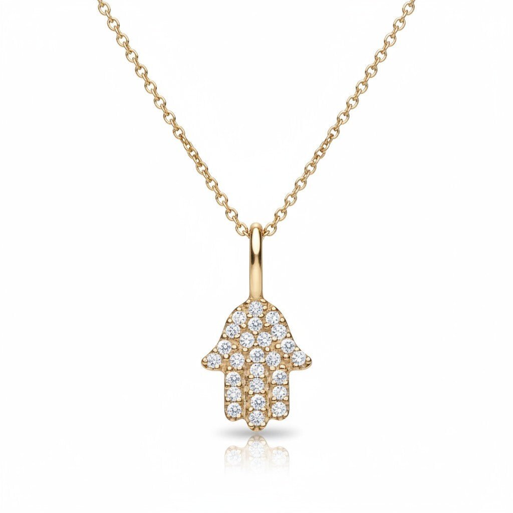 Diamond Hamsa Hand Necklace