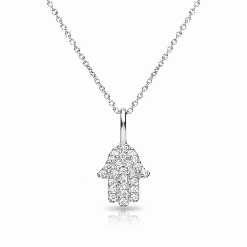 Diamond Hamsa Hand Necklace