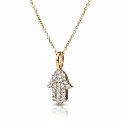 Diamond Hamsa Hand Necklace