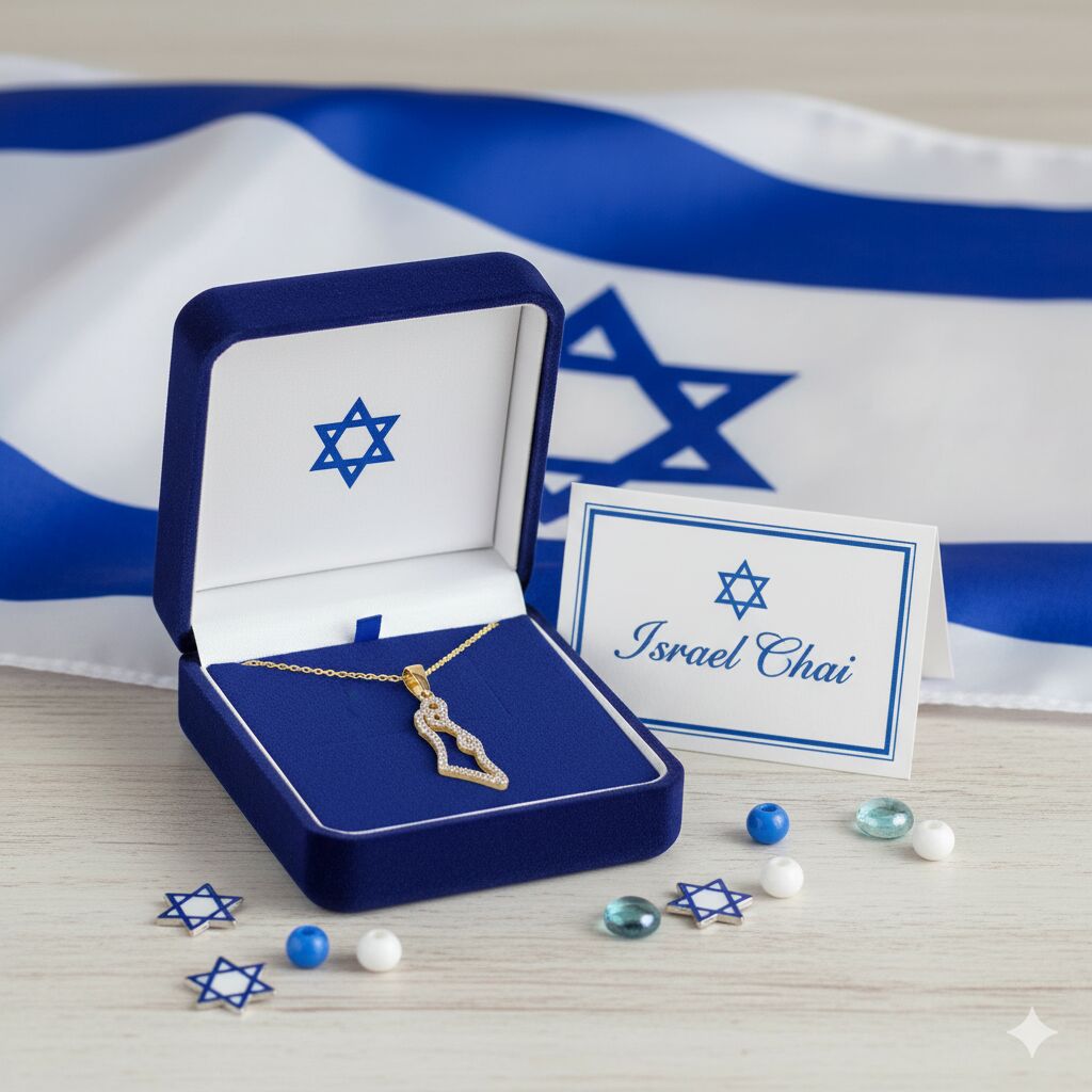 Diamond Israel Map | Gold Necklaces for Women