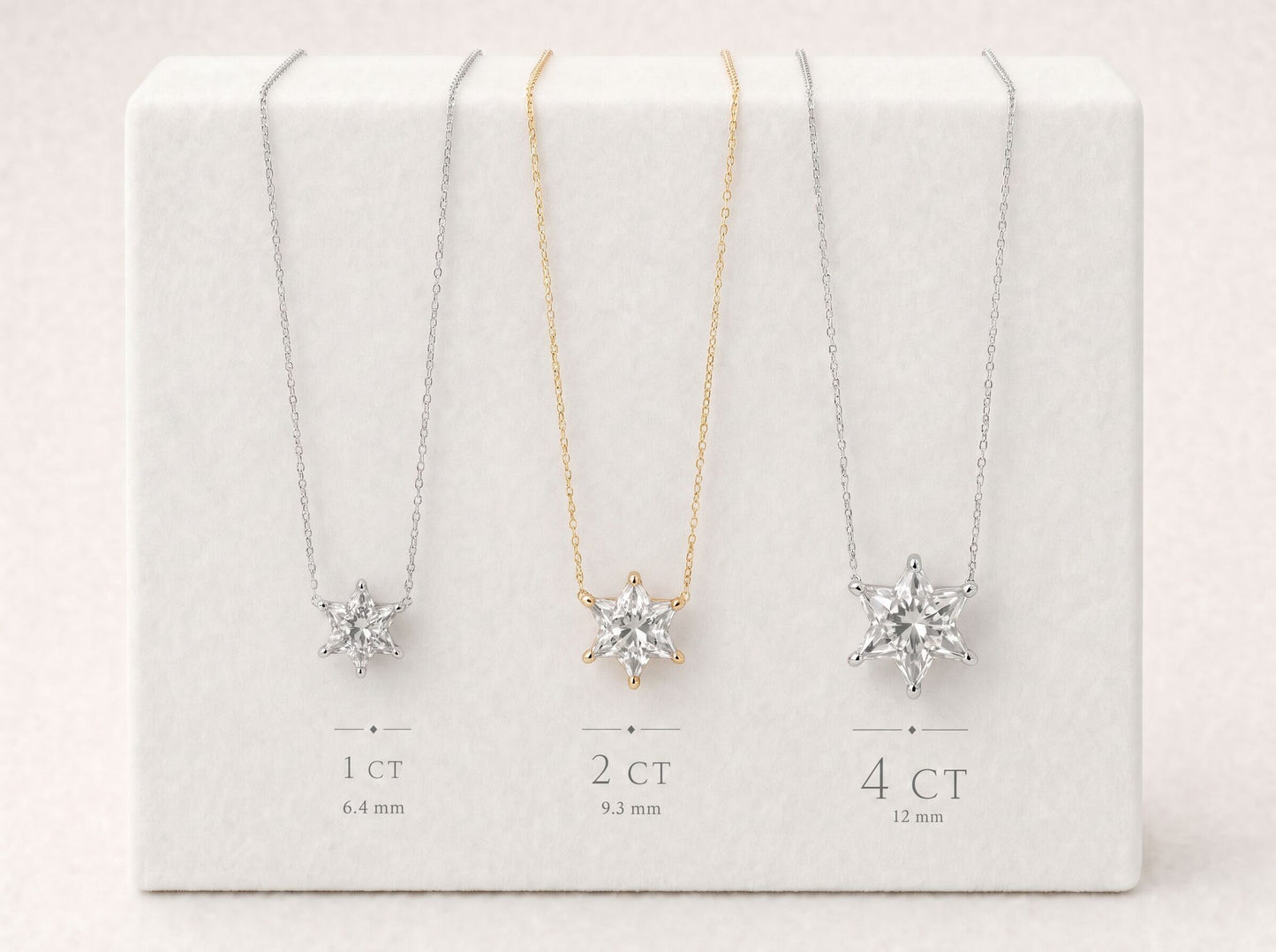 Diamond magen david star of David pendant in white gold with mixed diamond settings by Alef Bet