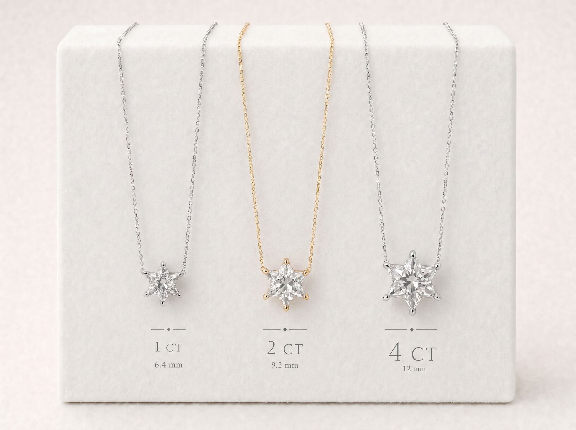 Diamond magen david star of David pendant in white gold with mixed diamond settings by Alef Bet