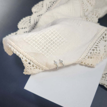 Diamond Pave Jewish Star Earrings 14k