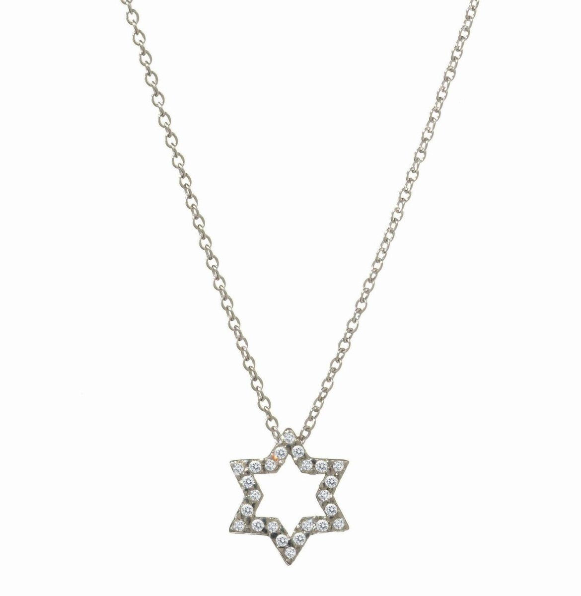 Diamond Pave Star Necklace in 14k Gold